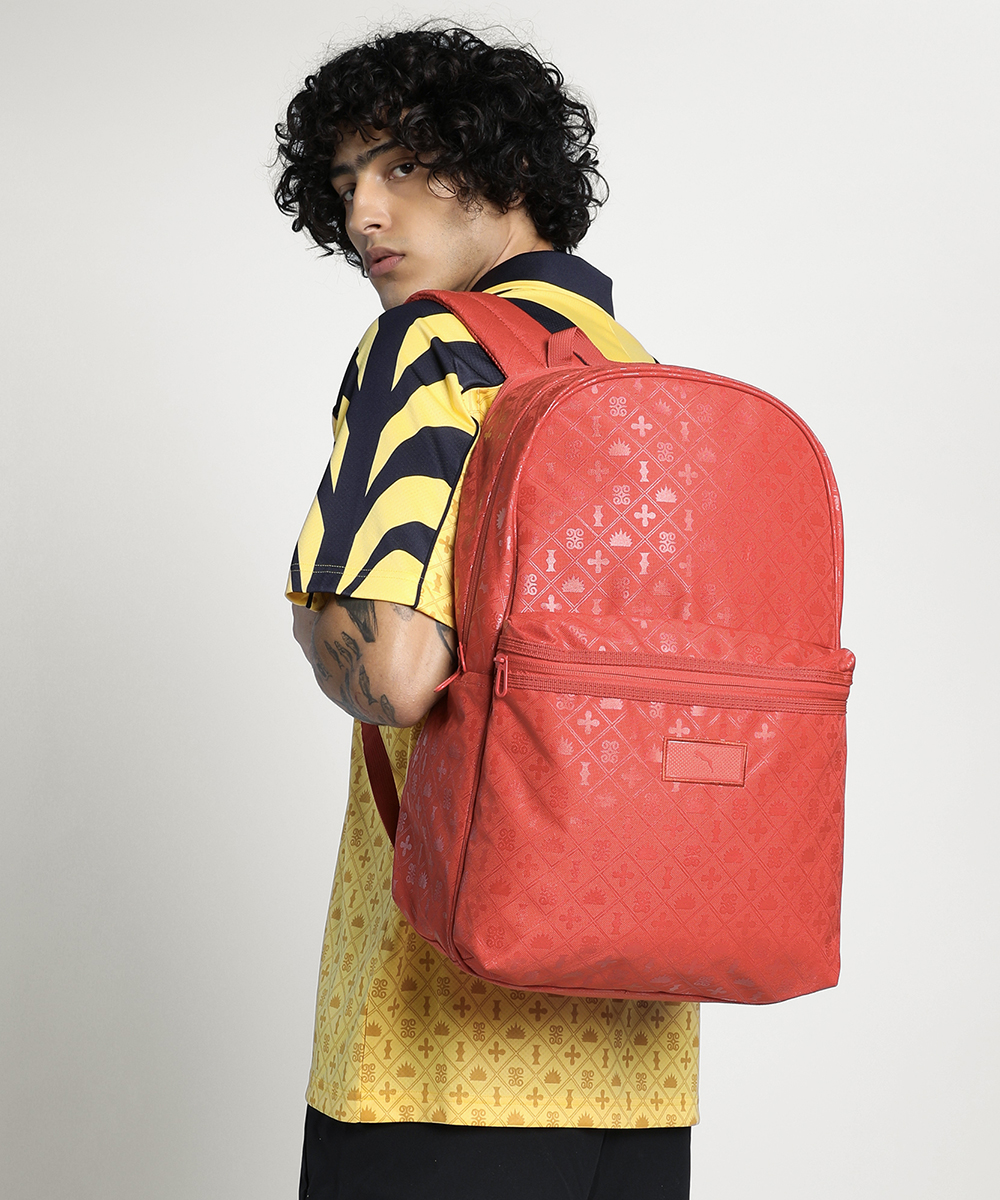 PUMA Unisex Printed Red Backpack