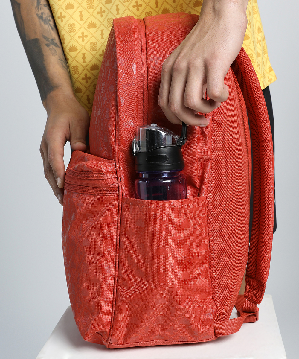 PUMA Unisex Printed Red Backpack